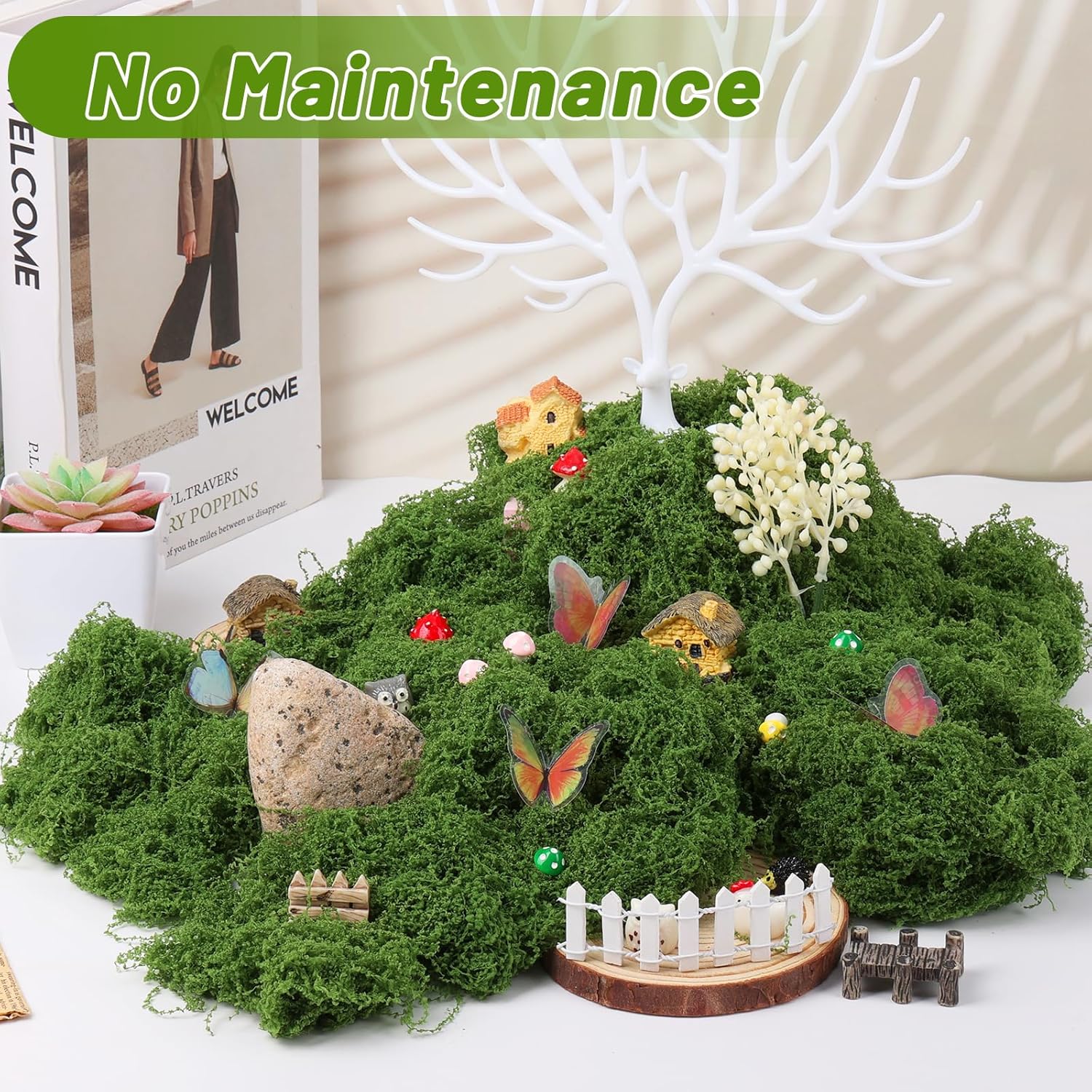 30/50/100g Green Fake Moss DIY - Sphagnum Moss Dry recension och pris